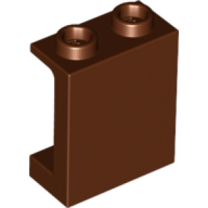 Paneel 1x2x2 Open Noppen, met Zijsteunen Reddish Brown