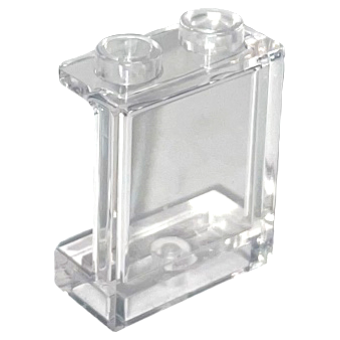 Paneel 1x2x2 Open Noppen, met Zijsteunen Trans Clear