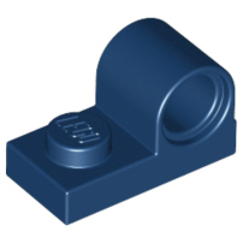 Plaat, Aangepast 1x2 met pin gat Dark Blue