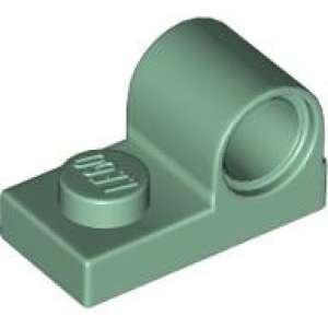 Plaat, Aangepast 1x2 met pin gat Sand Green