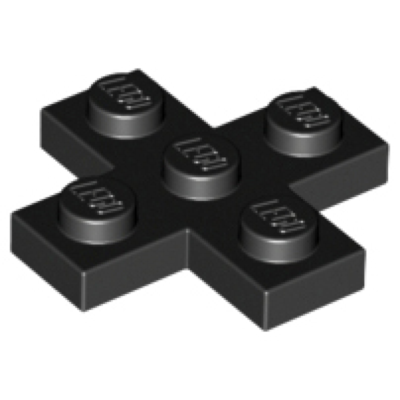 Plaat, Aangepast 3x3 Kruis Black