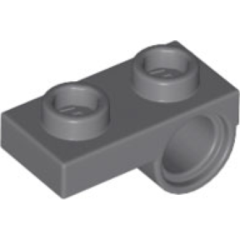 Plaat, Aangepast 1x2 met pin gat Dark Bluish Gray