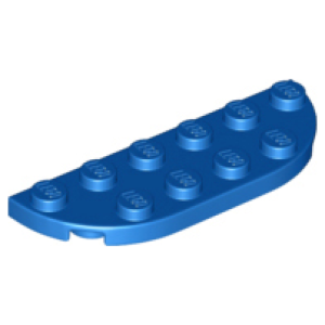 Plaat, Rond hoek 2x6 dubbel Blue