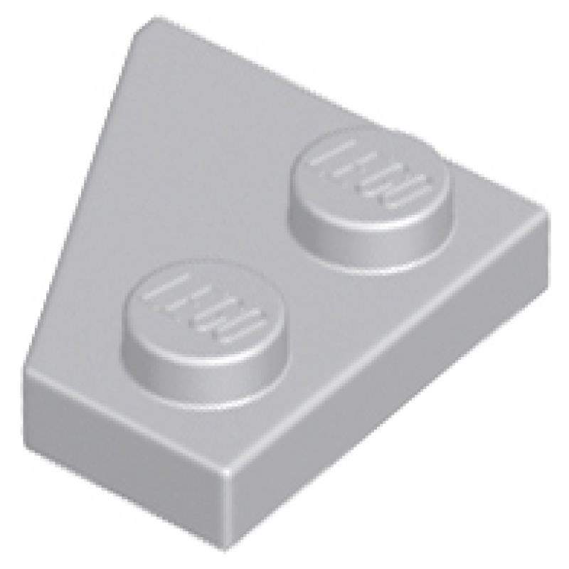 Wig, Plaat 2x2 rechts Light Bluish Gray