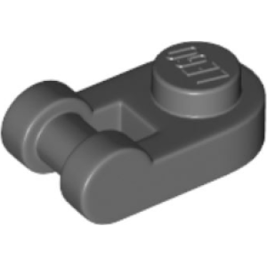 Plaat, Rond 1x1 met handvat Dark Bluish Gray