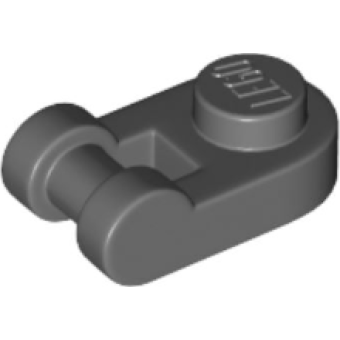 Plaat, Rond 1x1 met handvat Dark Bluish Gray