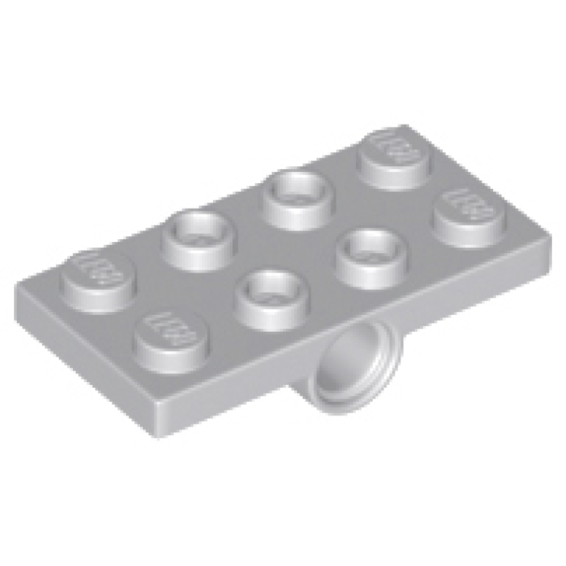 Plaat, Aangepast 2x4 met pin gaten Light Bluish Gray