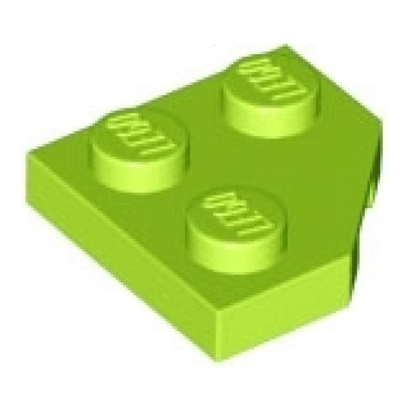 Wig, Plaat 2x2 afgesneden hoek Lime