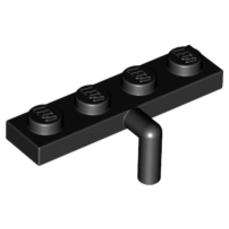 Plaat, Aangepast 1x4 met arm omlaag Black