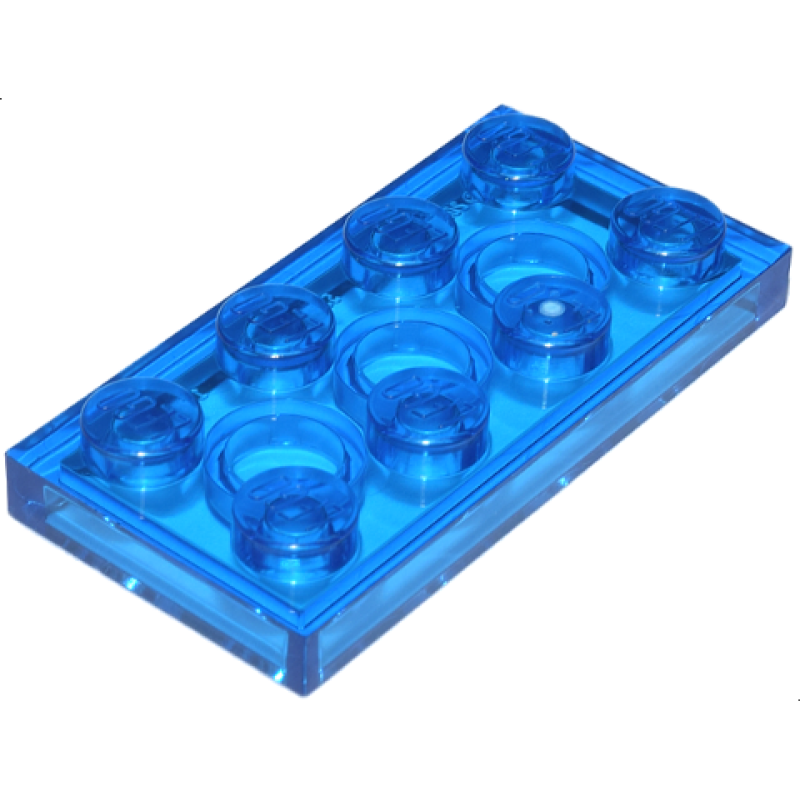 Plaat 2x4 Trans Dark Blue