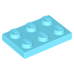 Plaat 2x3 Medium Azure