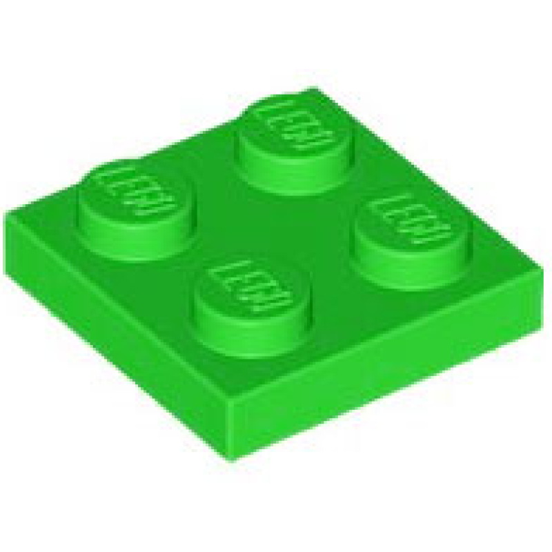 Plaat 2x2 Bright Green