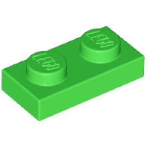 Plaat 1x2 Bright Green