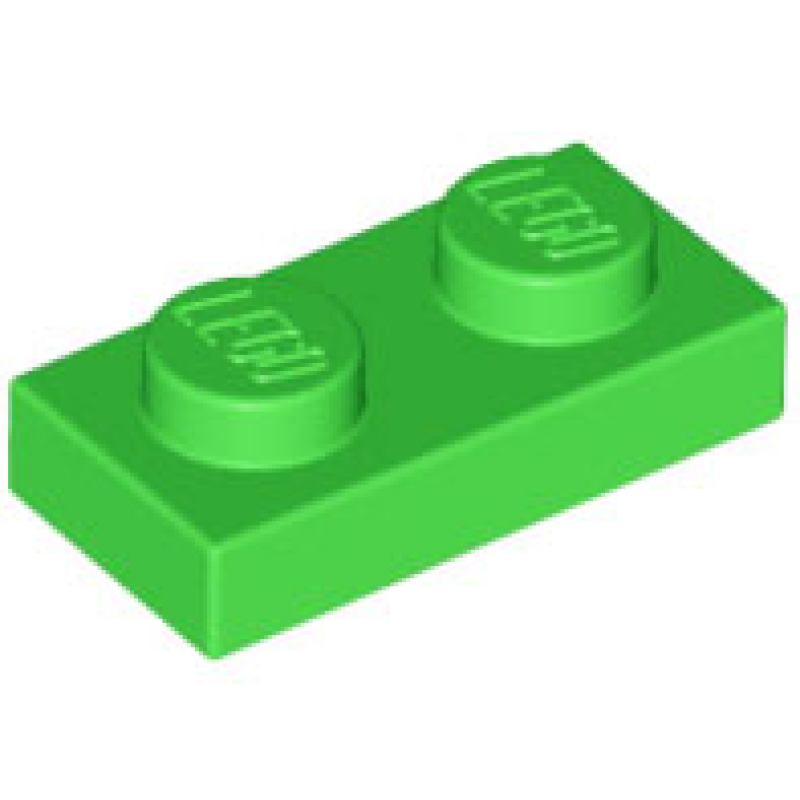 Plaat 1x2 Bright Green