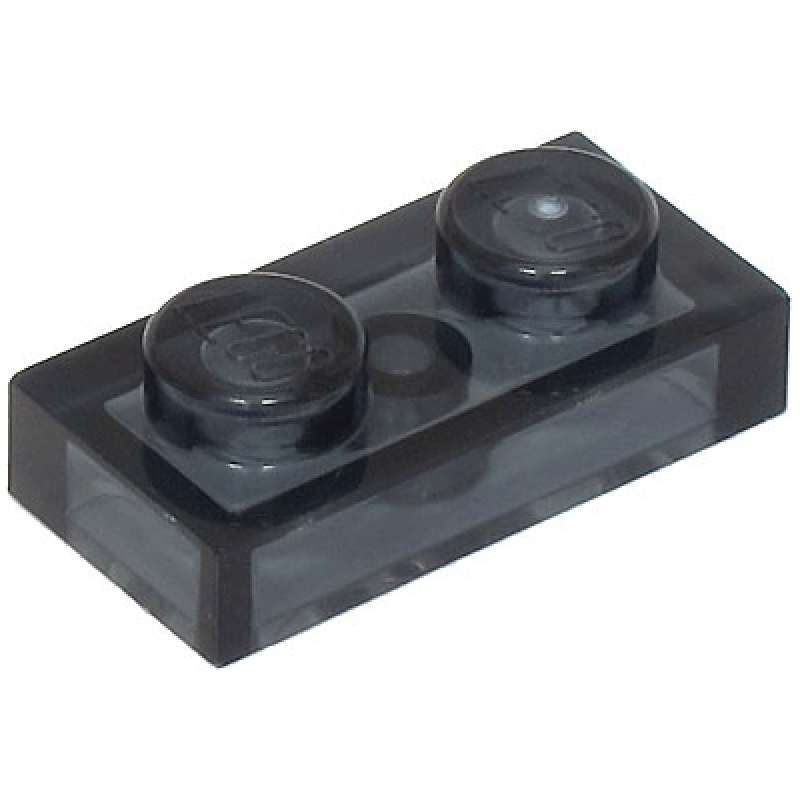 Plaat 1x2 Trans Black