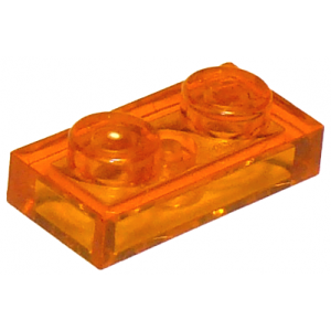 Plaat 1x2 Trans Orange