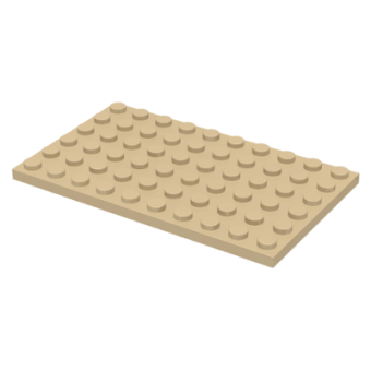 Plaat 6x10 Tan