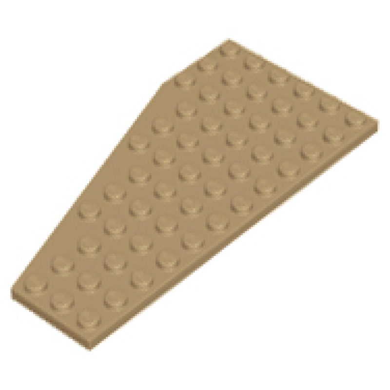 Wig, Plaat 12x6 Rechts Dark Tan