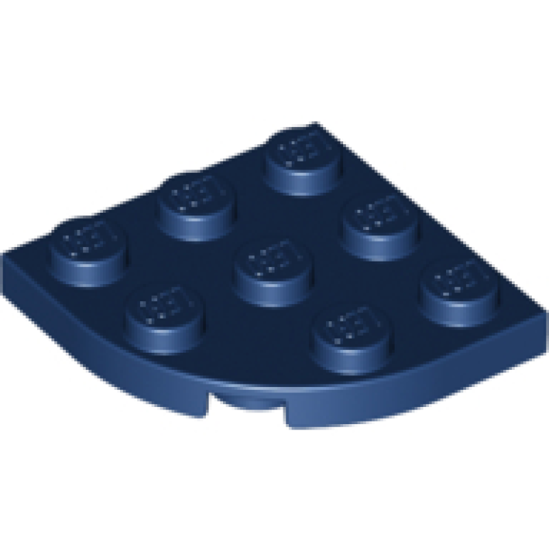 Plaat, Rond Hoek 3x3 Dark Blue