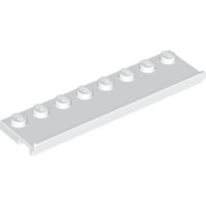 Plaat, Aangepast 2x8 met deur geleider White