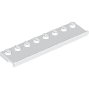 Plaat, Aangepast 2x8 met deur geleider White