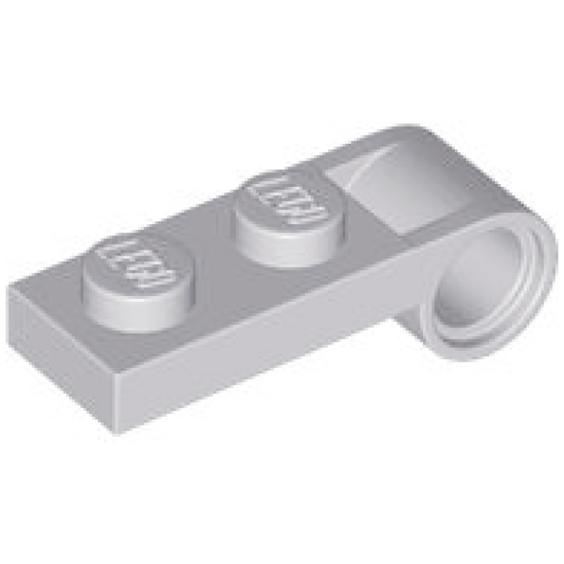 Plaat, Aangepast 1x2 met pin gat Light Bluish Gray