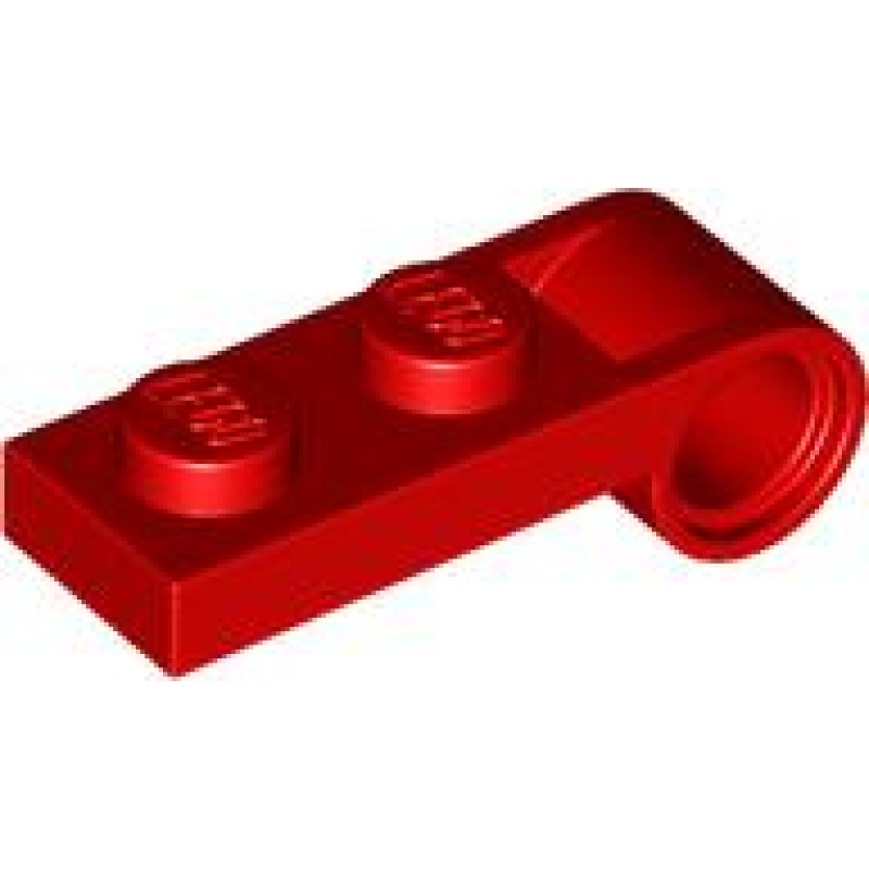 Plaat, Aangepast 1x2 met pin gat Red