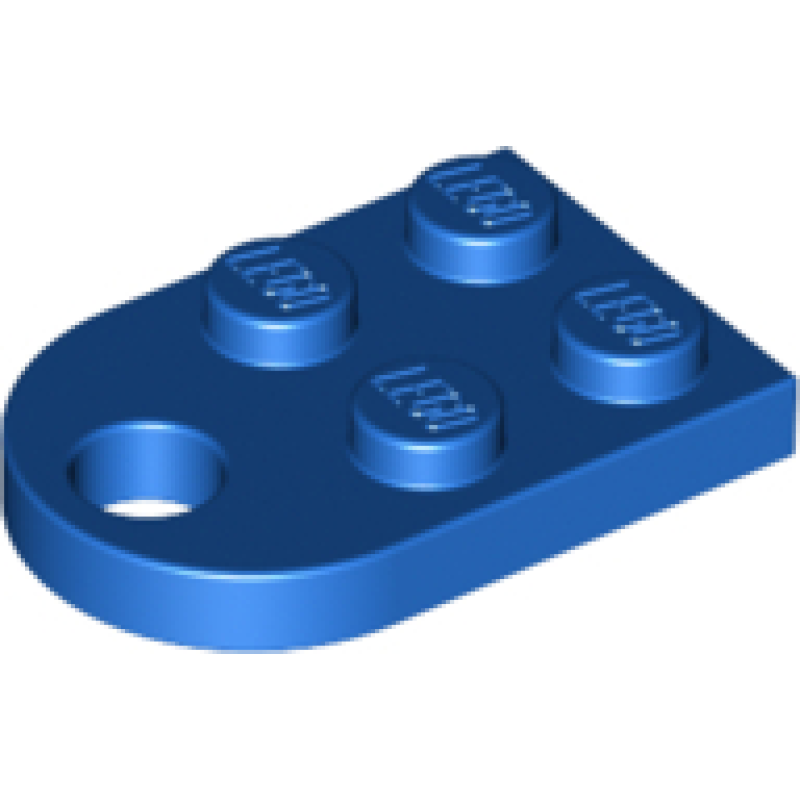 Plaat 3x2 met gat Blue