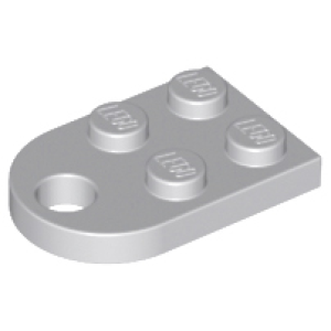 Plaat 3x2 met gat Light Bluish Gray