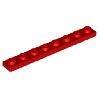 Plaat 1x8 Red