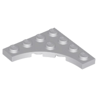 Plaat, Aangepast 4x4 met 3x3 gebogen inkeping Light Bluish Gray