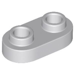 Plaat, Rond 1x2 met open nop Light Bluish Gray