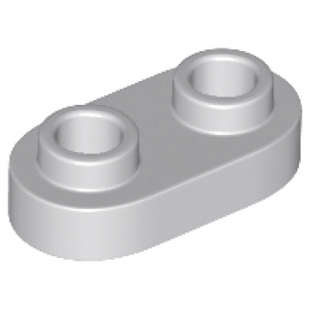 Plaat, Rond 1x2 met open nop Light Bluish Gray