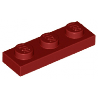 Plaat 1x3 Dark Red