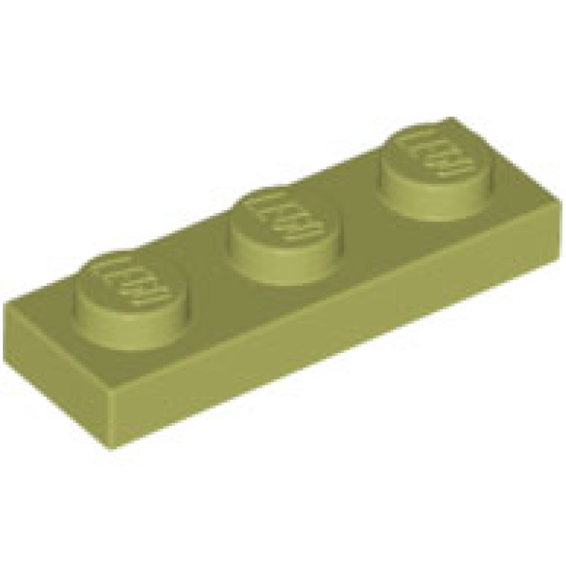 Plaat 1x3 Olive Green