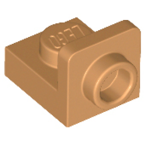 Plaat, Hoek Omgekeerd 1x1 - 1x1 Medium Nougat
