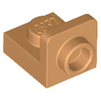 Plaat, Hoek Omgekeerd 1x1 - 1x1 Medium Nougat