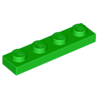 Plaat 1x4 Bright Green