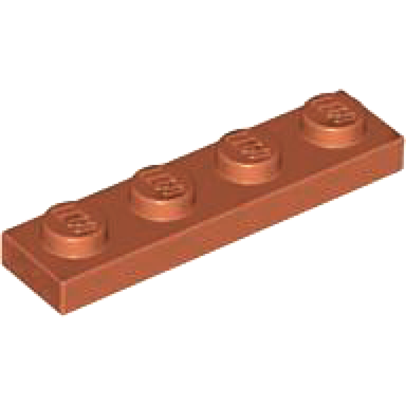Plaat 1x4 Dark Orange