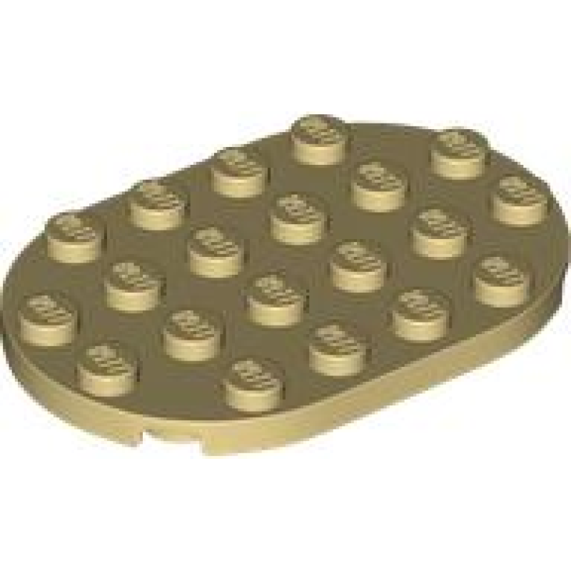 Plaat, Rond 4x6 ovaal Tan