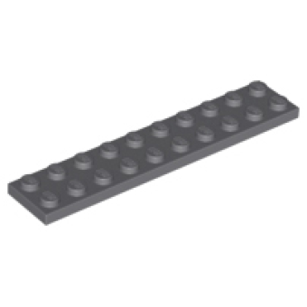 Plaat 2x10 Dark Bluish Gray