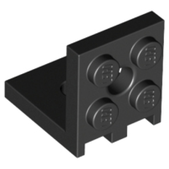 Plaat, Hoek 2x2 - 2x2 Black