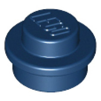 Plaat, Rond 1x1 Dark Blue