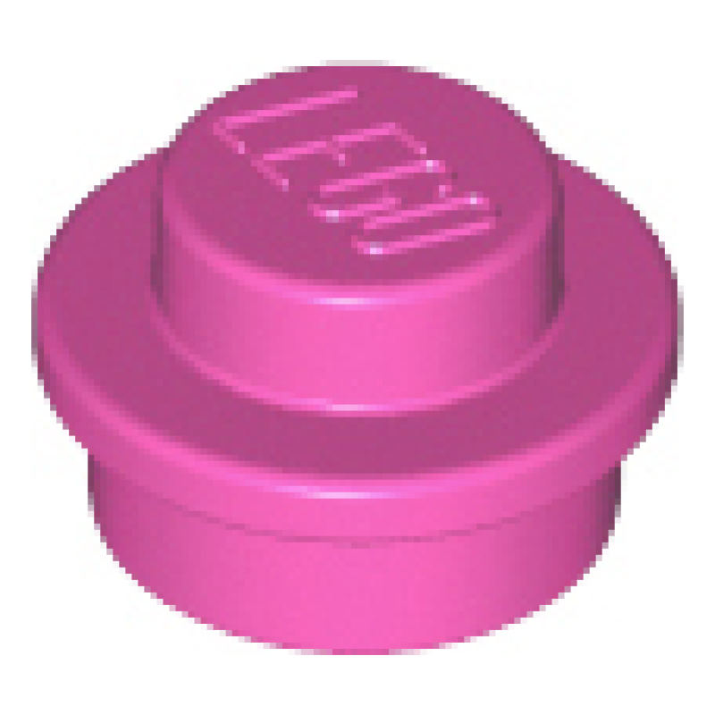 Plaat, Rond 1x1 Dark Pink