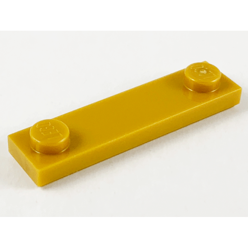 Plaat, Aangepast 1x4 met 2 noppen op de uiteinden Pearl Gold