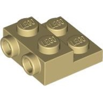 Plaat, Aangepast 2x2 met 2 noppen aan de zijkant Tan