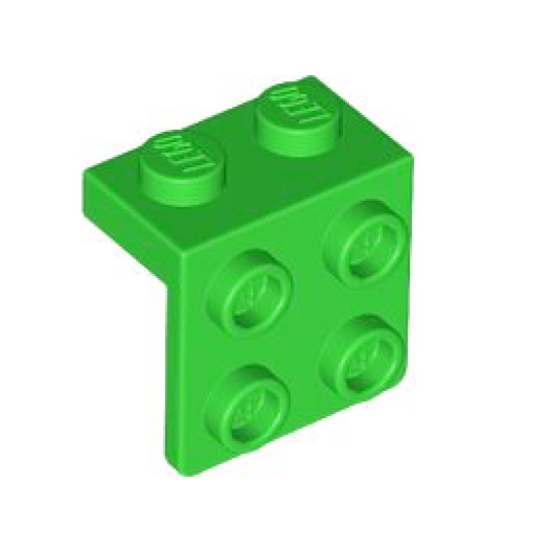 Plaat, Hoek 1x2 - 2x2 Bright Green