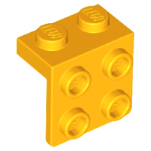 Plaat, Hoek 1x2 - 2x2 Bright Light Orange