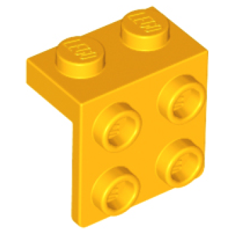 Plaat, Hoek 1x2 - 2x2 Bright Light Orange