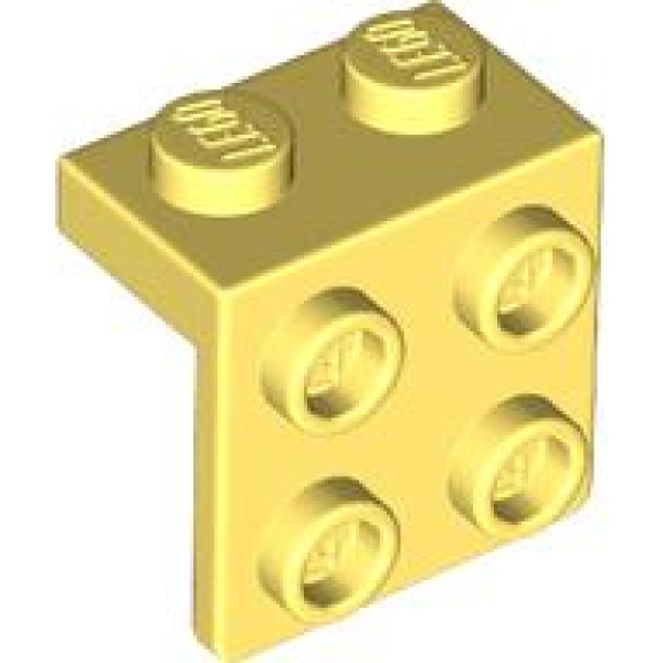 Plaat, Hoek 1x2 - 2x2 Bright Light Yellow